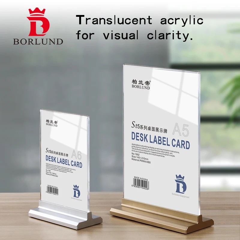 105x148mmBorlundplasticdisplaystandholderplasticSignHolderCard