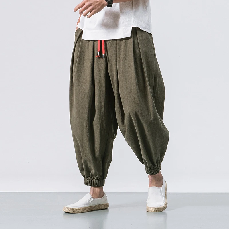 Men'S Jogger Sweatpants Harajuku Loose Men Harem Baggy Pants Solid Casual Trousers Male Casual Oversized Streetwear 2