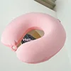 2025 new knitted striped U-shaped neck pillow multi-function travel aircraft portable use pillow 3