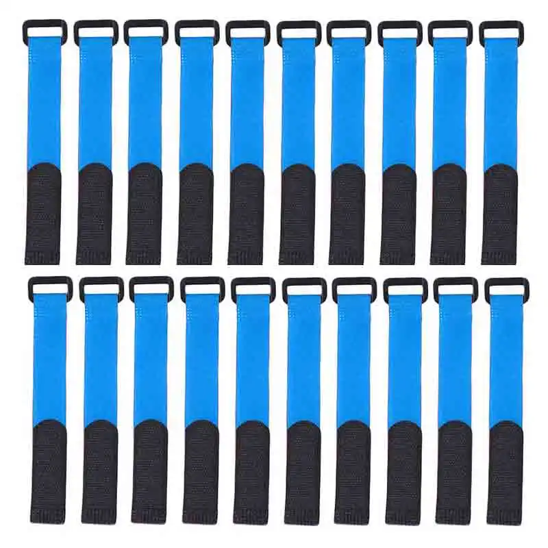 10-Piece Reusable Fishing Rod Strap Set – Adjustable Hook & Loop Fasteners