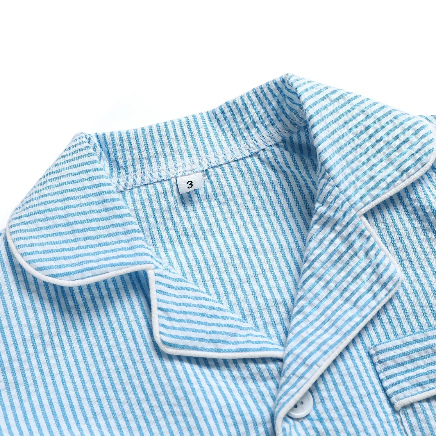 100% Cotton Seersucker Kids Pajama Set 2