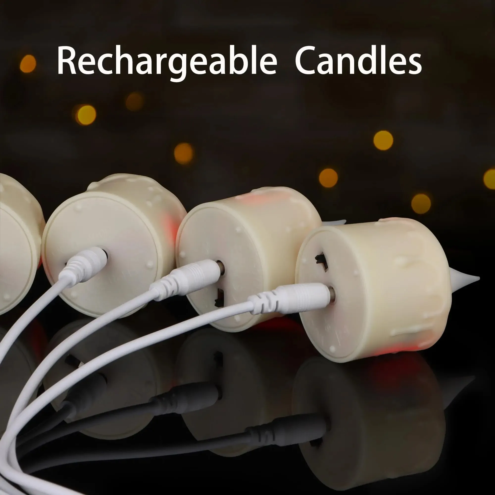 USB Rechargeable Flickering LED Tealight Candles with Timer and Remote - Perfect for Weddings, Birthdays, and Home Decor