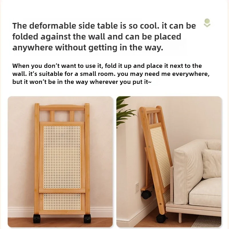 Shelf Floor-to-ceiling mobile trolley Multi-layer storage frame Modern simple household bedroom Bedside frame Sofa side few