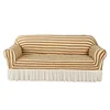 Sofa Cover All-Inclusive Universal Lazy Non-Slip Seersucker Milky White Integrated Elastic Sofa 5