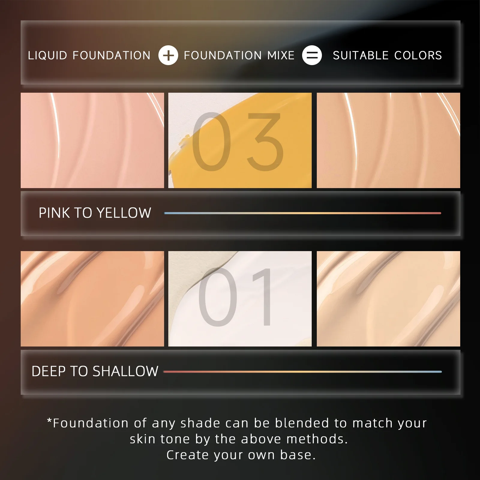 Color Toning Liquid Tanning Liquid Foundation Blends Warm and Cold Tones With Sheer Foundations Clear Close To the Skin Cosmetic 4