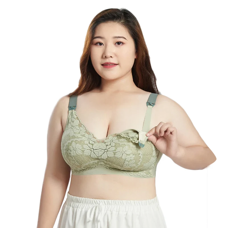 

Plus Size Breastfeeding Bras Maternity Nursing Bra Feeding Nursing Underwear Clothes For Pregnant Women Seamless Lace Bra