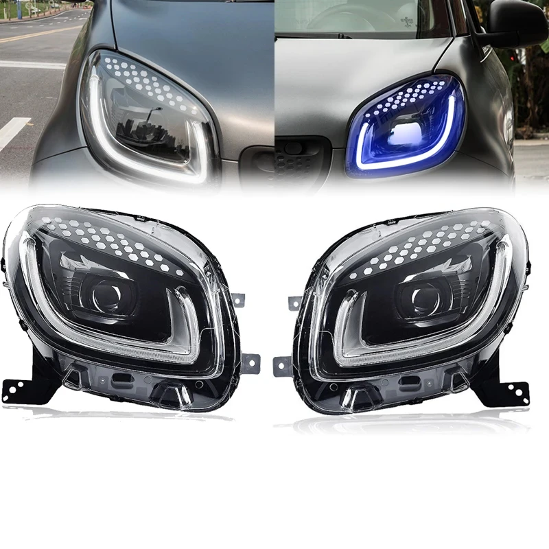 

For Benz Smart 453 Fortwo Forfour 2015-2019 Car LED Headlights Modified Front Headlamp Assembly Auto Accessories