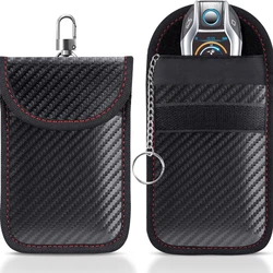 Signal Blocking Pouch for Car Key Security with RFID Protection (Black)