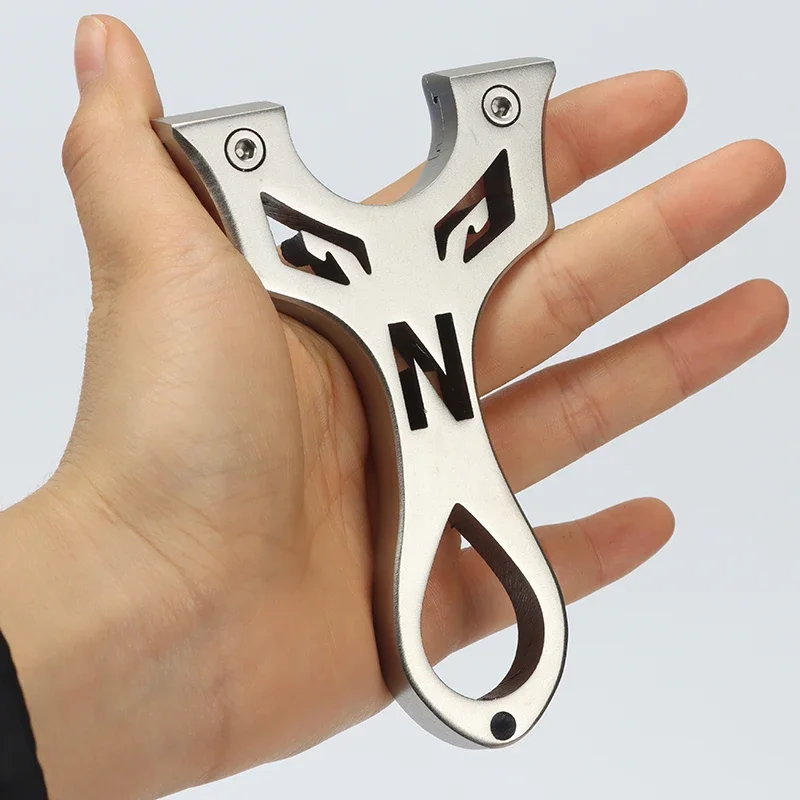 

1Pcs Stainless Steel Cutting Slingshot Uses Strong Flat Rubber Bands for Outdoor Hunting Sports High-power Slingshot