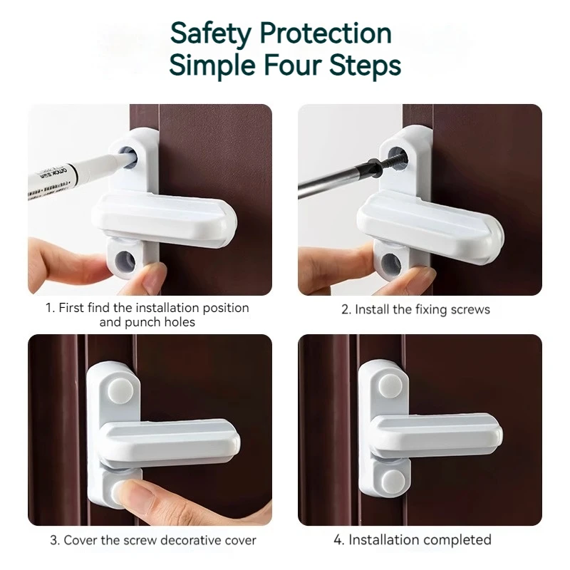 Description Picture 6 of item4-12PCS High Quality Home Balcony Practical Replacement Security Window Door Lock Door Lock, Safety Bar, Handle, Sweep Latch
