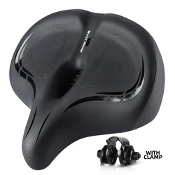 WEST BIKING Ultra-Comfort Wide Bicycle Seat - Sofa-Like Cushion for Ultimate Riding Comfort (Black)