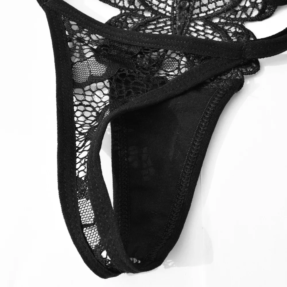 New G String Sexy women's underwear butterfly embroidery transparent sexy panties  Thong female lace temptation low-waist briefs