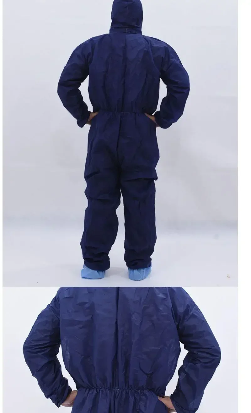 Disposable Non-woven Fabric Protective Breathable Dustproof AntiFouling Work Coverall Suit