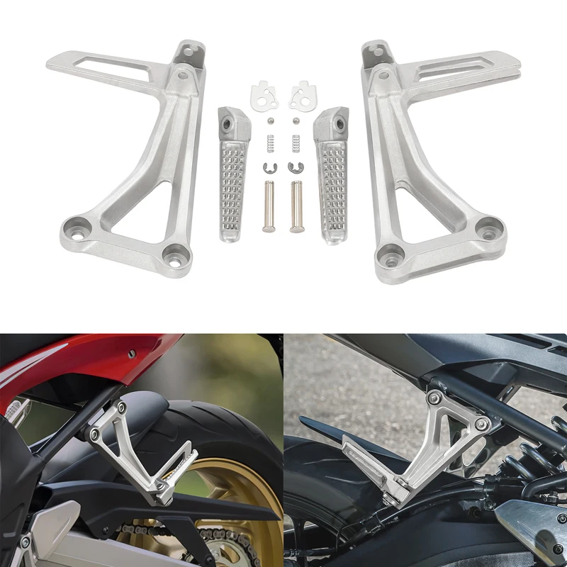 

Motorcycle Rear Passenger Footrest Foot pegs Brackets Set For Honda CB650F 2014-2019 CBR650F 2014-2018 2015 2016 2017