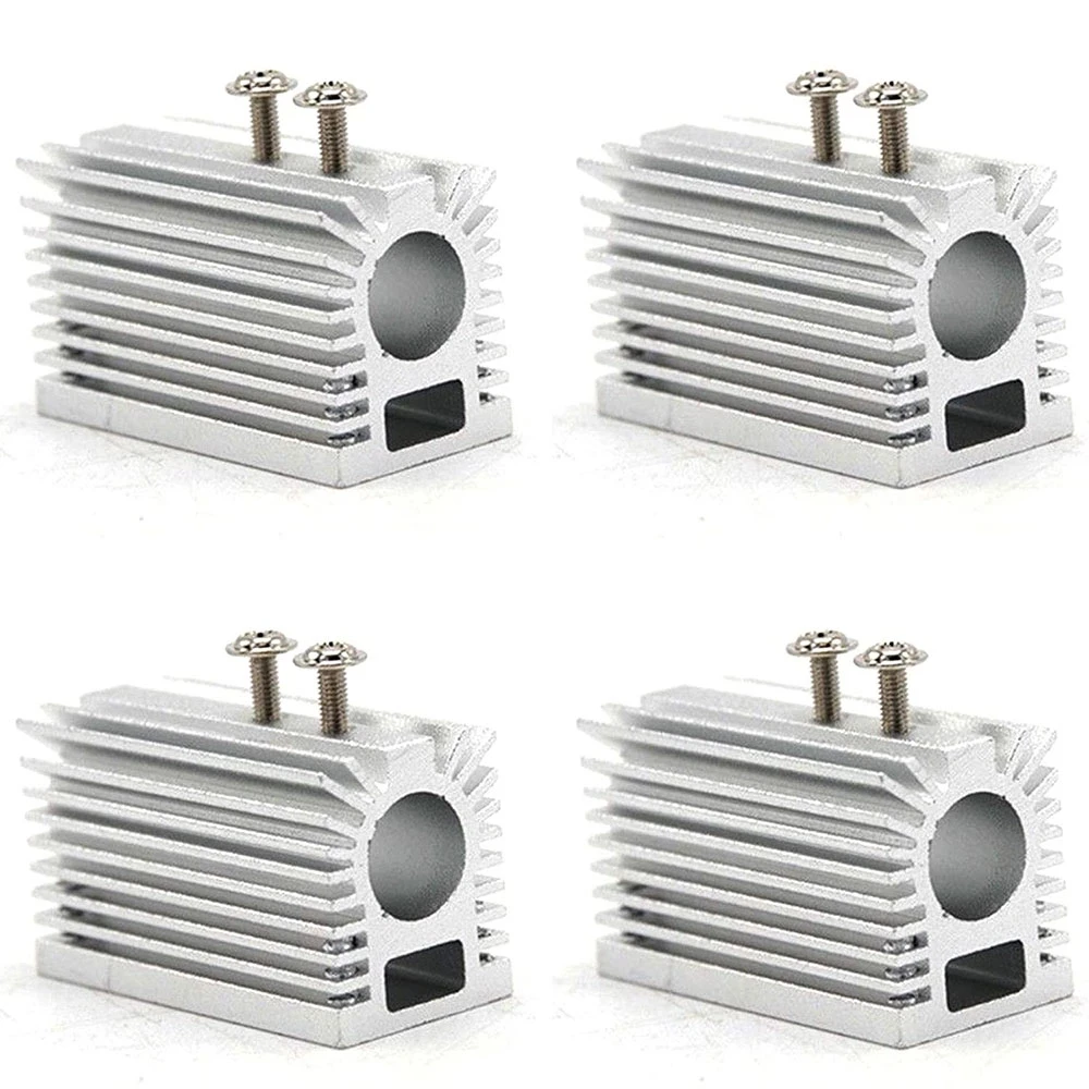 4pcs 12mm Silver Heat Sink Heatsink Holder for 12mm Blue/Green/Red/IR Laser Modules