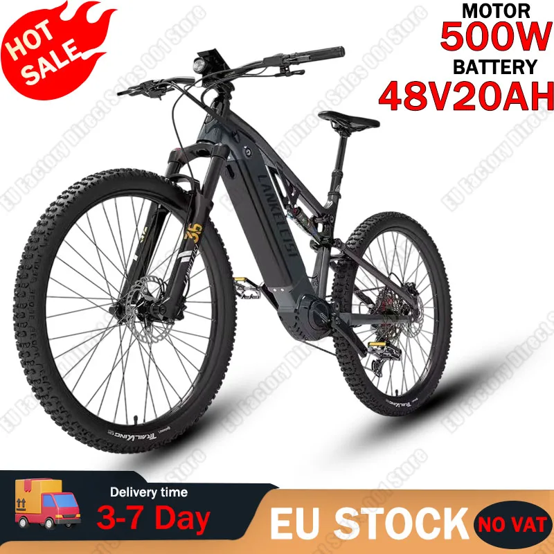 Vélo électrique DERUIZ 27,5 Pouces - Moteur Central 250W, Batterie 48V