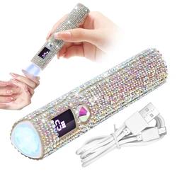 Compact Quick Dry Nail Dryer Portable UV LED Lamp for Professional Home Salon Use (YZ07 White - D)