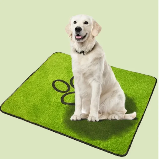 S02fe17f915ed496e8e4817ce4abfd590u.jpg Washable Fake Grass Pet Mat Waterproof Anti-Leak Dog Cat Potty Training Pad with Non-Slip Backing for Indoor/Outdoor Use