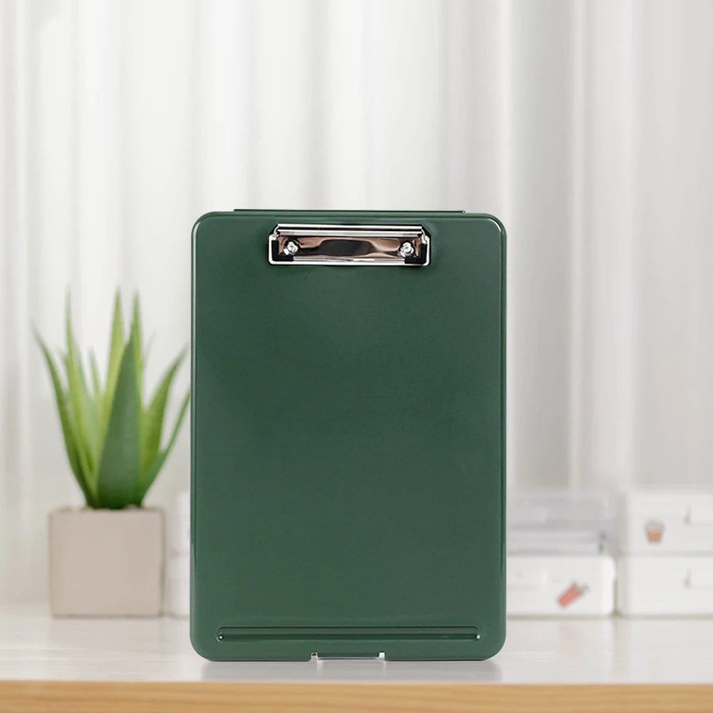 A4 Clipboard File Box Case Document PP File Folders Organizer Clipboard Pen Holder Writing Pad Stationery School Office Supplies File Folder