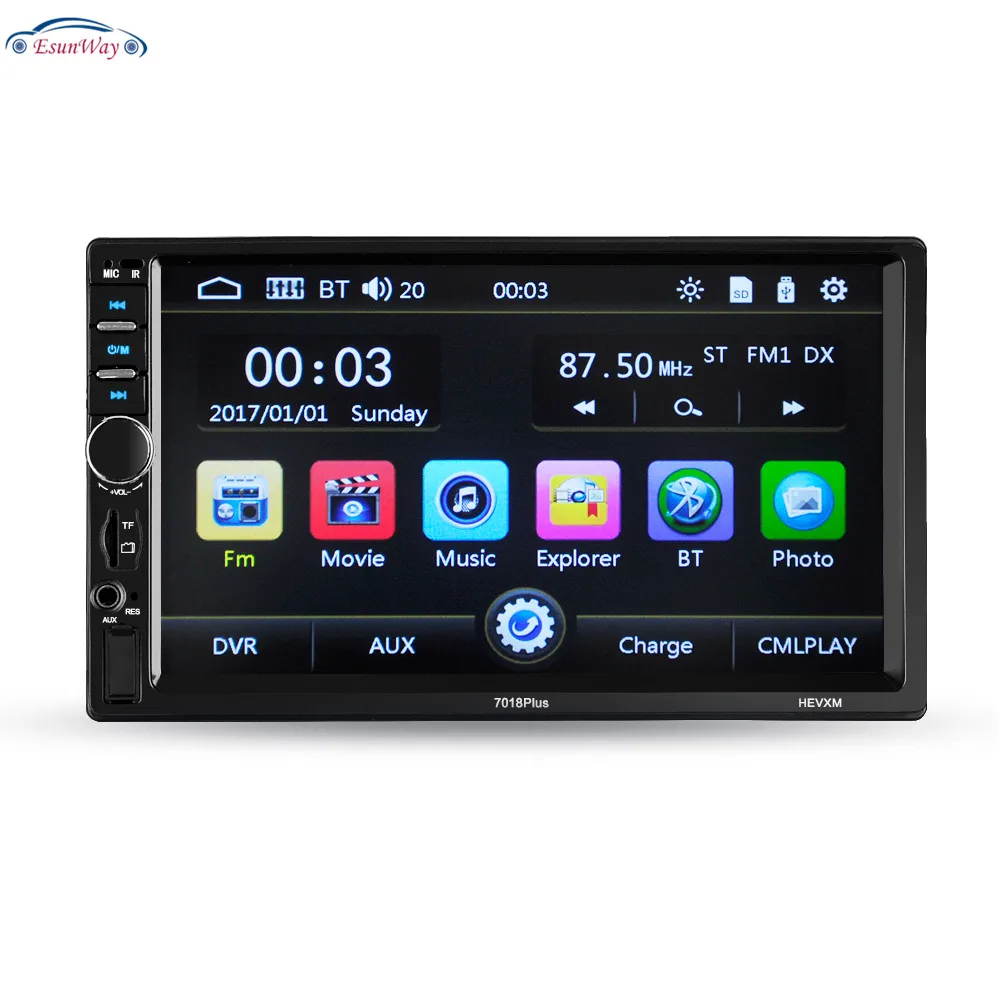 7018 Autoradio Cassette Recorder Car Mp5 Media Player Auto 2 Din Radio Video Player Interfaccia Usb/Tf Ingresso Fotocamera Posteriore