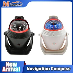 Marine Navigation Compass Black With Electronic LED Light Electronic Sea Pivoting Marine Compass For Marine Boat 12V
