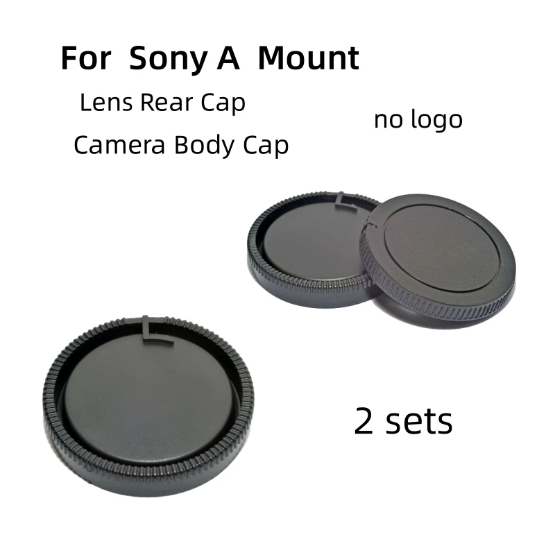 

2PCS Rear Lens Cap+Body Cap Anti-dust Protection ABS Plastic Black Sony A Mount For A37 A55 A100 A200 A290 A300 A390 A450 NL