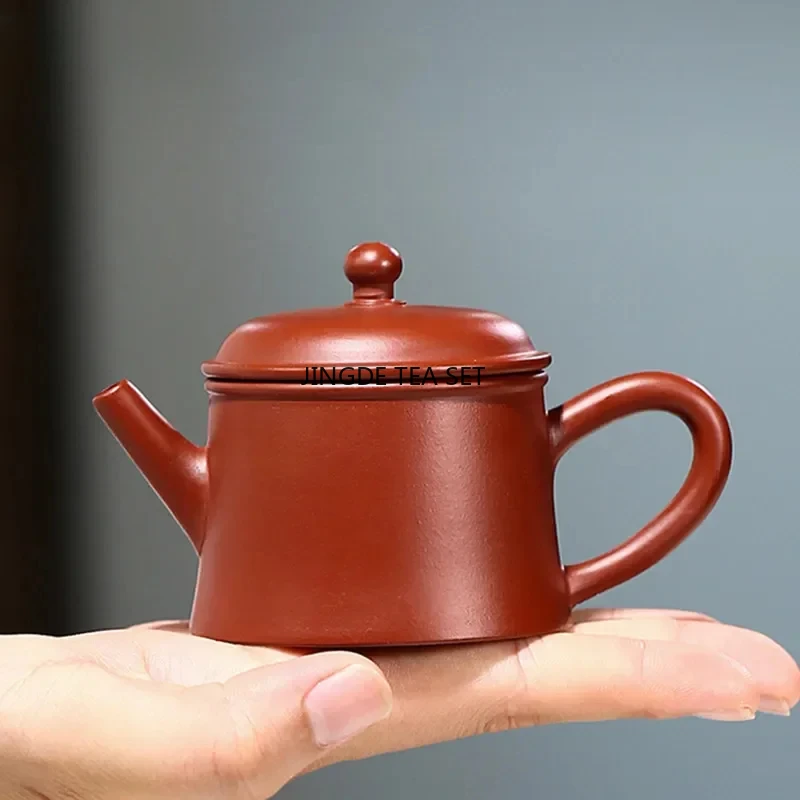 75ml Yixing purple clay teapot small capacity raw ore big red robe teapot handmade teapot Chinese Kung Fu tea set