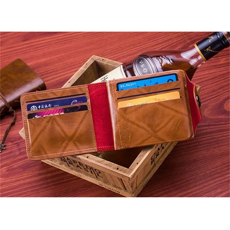 Leather Men Wallet Dollar Price Wallet Casual Clutch Money Purse Bag Credit Card Holder Fashion New Billetera Hombre