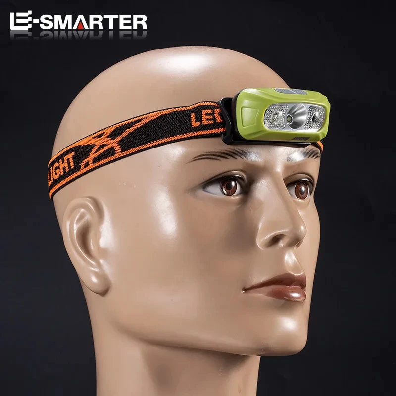 Mini Sensor Headlamp Night Fishing Camping USB Flashlight COB LED Head Light Torch Portable Headlights Front Lantern