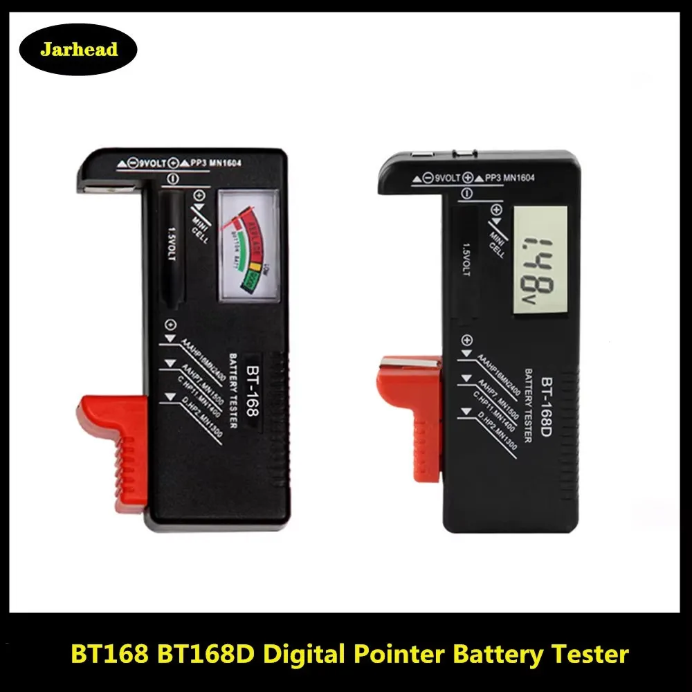 BT168 Digital Battery Tester Volt Checker for AA AAA 9V Button Multiple Size Battery Tester Voltage Meter Tools BT168D BT-168D battery tester voltage tester