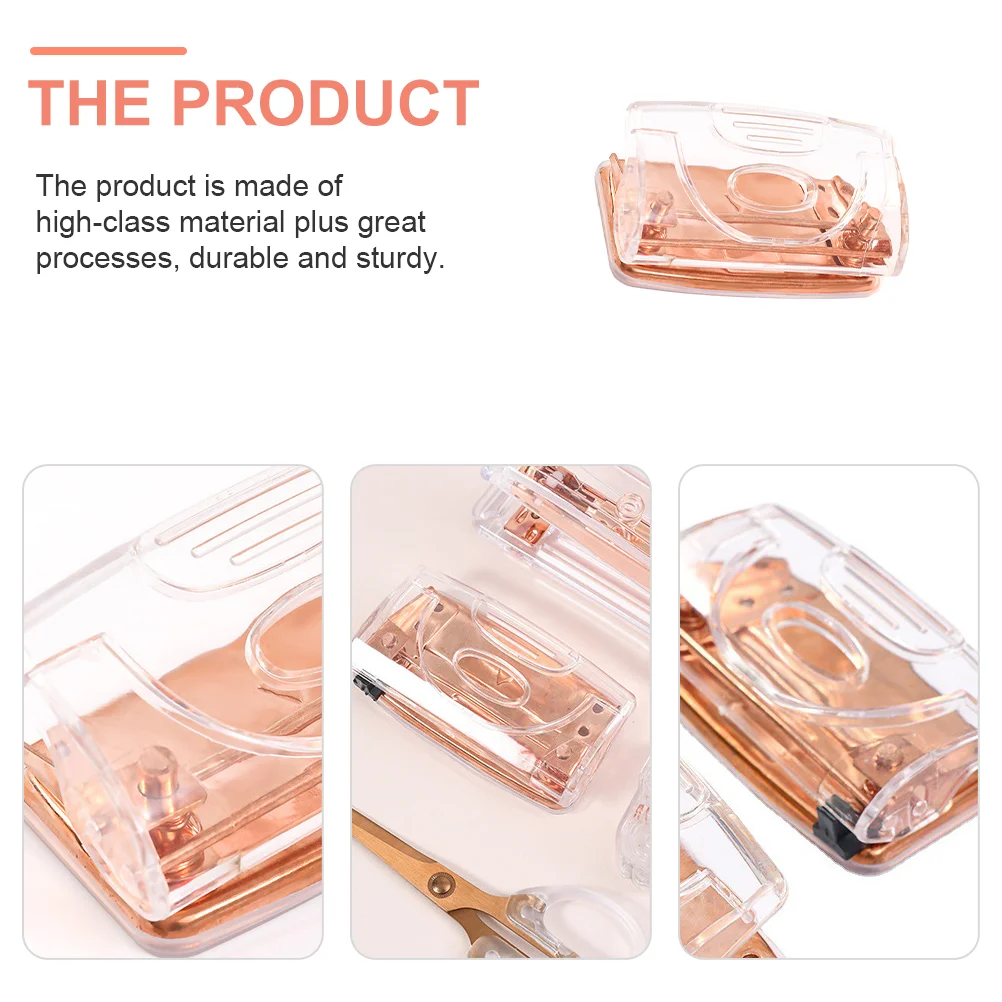 Paper Puncher Stapler Portable Multi-function Hole Office Stationery Decor Household Crafts Card Supply