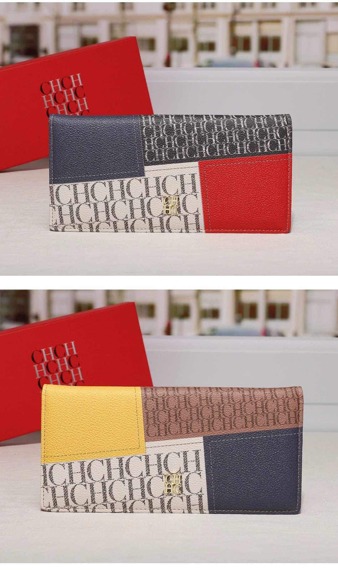 Monogramm-Langbörse mit Goldlogo-Akzent Mehrere Kartenfächer Reißverschluss-Münzfach Druckknopfverschluss Damen-Modeaccessoire – Detail 8