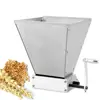4L Stainless Steel Malt Crusher Adjustable Barley Grinder Low Speed Drill Available Manual Malt Mill Food Grinding Machine 6