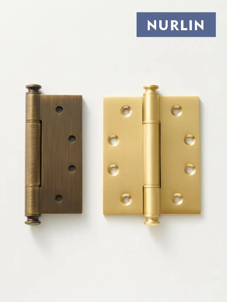 Nurlin Solid Brass Door Gate Hinges Matte Brass Antique Black Single Piece Price