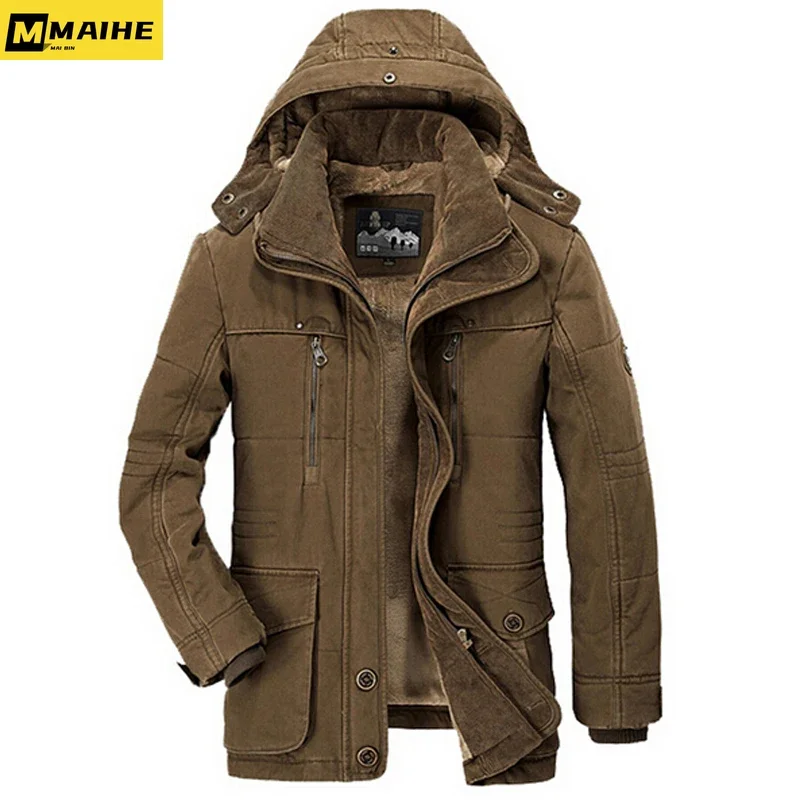 New Minus 40 Degrees Winter Jacket Men Thicken Warm Cotton-Padded Jackets Men's Hooded Windbreaker Parka Plus Size 5XL 6XL Coats 5
