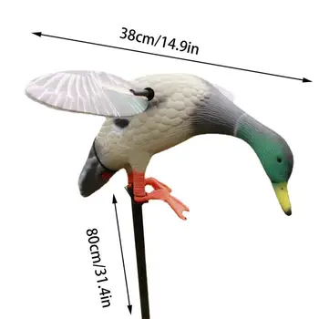 Electric Hunting FlyingDuck Decoy Garden Mallard DrakeDecoy With Support Foot Remote Control For Hunting , Remote Control манок 6