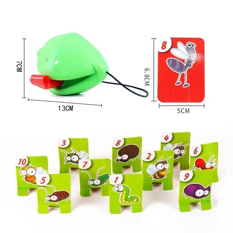 New Frog Mask Wagging Tongue Lick Cards Board Games for Children Family Party Toys Antistress Funny Desktop Puzzle Game Toys