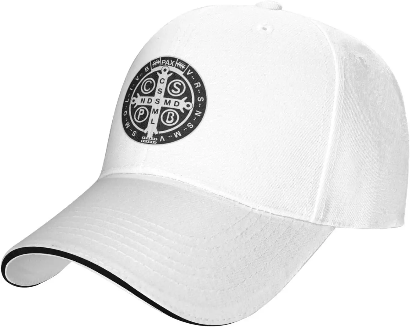 

St Benedict Medal Holy Cross Snapback Cap Casual Casquette Adjustable Baseballcaps Women Sports Cap