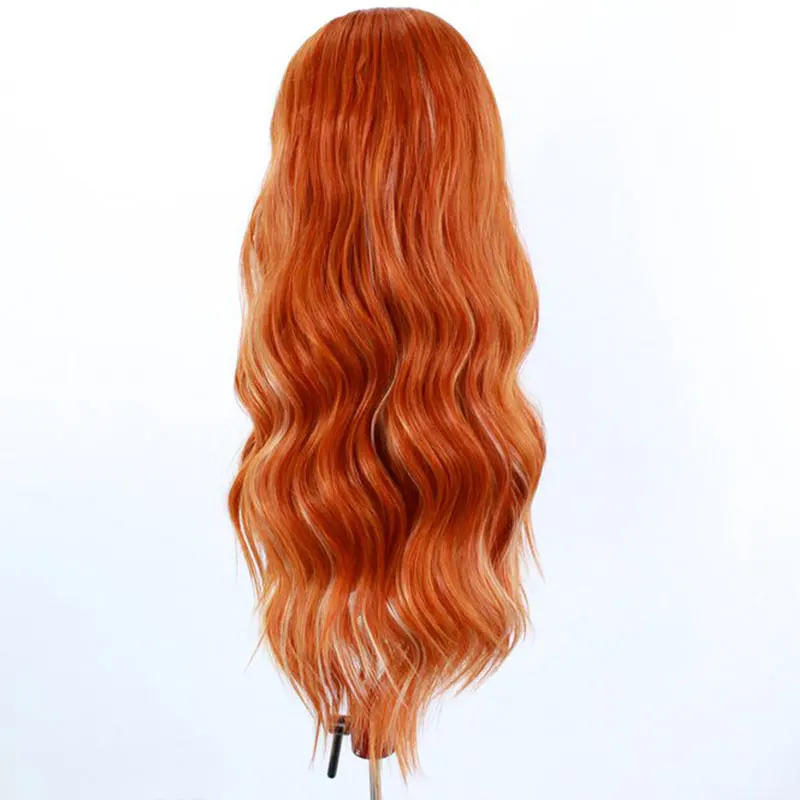 Bomshell Blonde MiX Orange Loose Wave parrucca anteriore in pizzo sintetico Glueless capelli in fibra resistente al calore di alta qualità per donne bianche