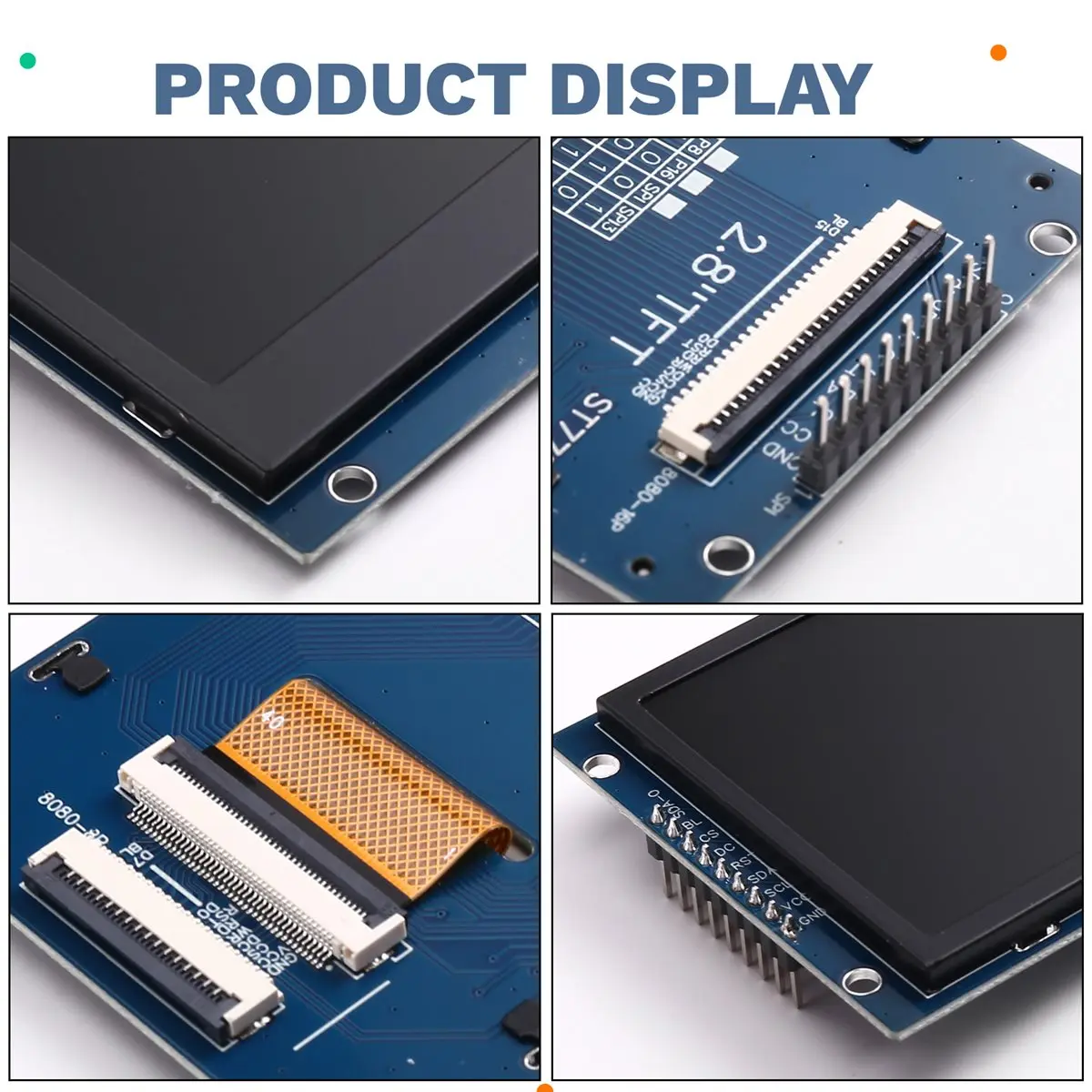 10F 전자 액세서리, 280x320 SPI TFT 직렬 포트 모듈 PCB 어댑터 ST7789 LCD 디스플레이(플라스틱)