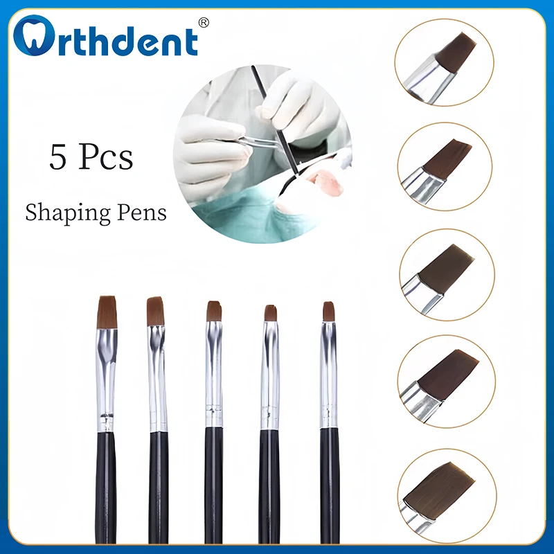 Dental Resin Brushes 5 Pcs Dentistry Shaping For Adhesive Porcelain Teeth Composite Cement Adhesive Dentist Oral Tools