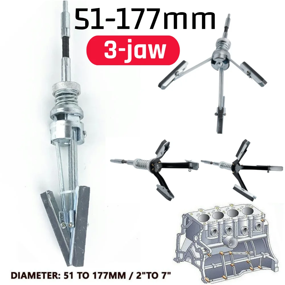 Car Cylinder Sander 51-177mm Stainless Steel Three-jaw Brake Cylinder Honing Tool