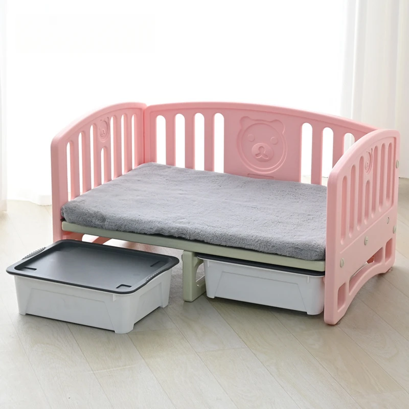 Four Seasons Kennel Small Pet Dog Cat Bed Plastic Indoor Outdoor Teddy Simple Sofa Pet Furniture Products Supplies Accessories
