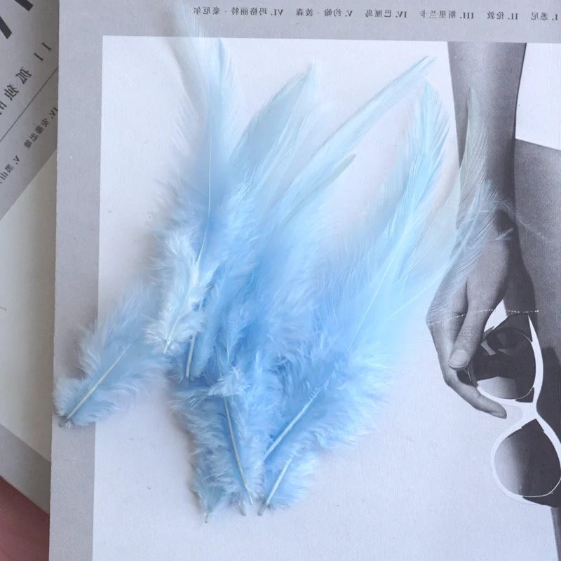 10-15cm Rooster Feathers Natural Chicken Feathers Decor Fly Tying Accessories Crafts for Needlework and Handicraft Dersses