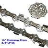 16 Inch 56 Drive Links Chainsaw Saw Chain Blade 3/8"LP .050 Gauge Wood Cutting Chainsaw Parts Replacement Saw Mill Chain Tools 3