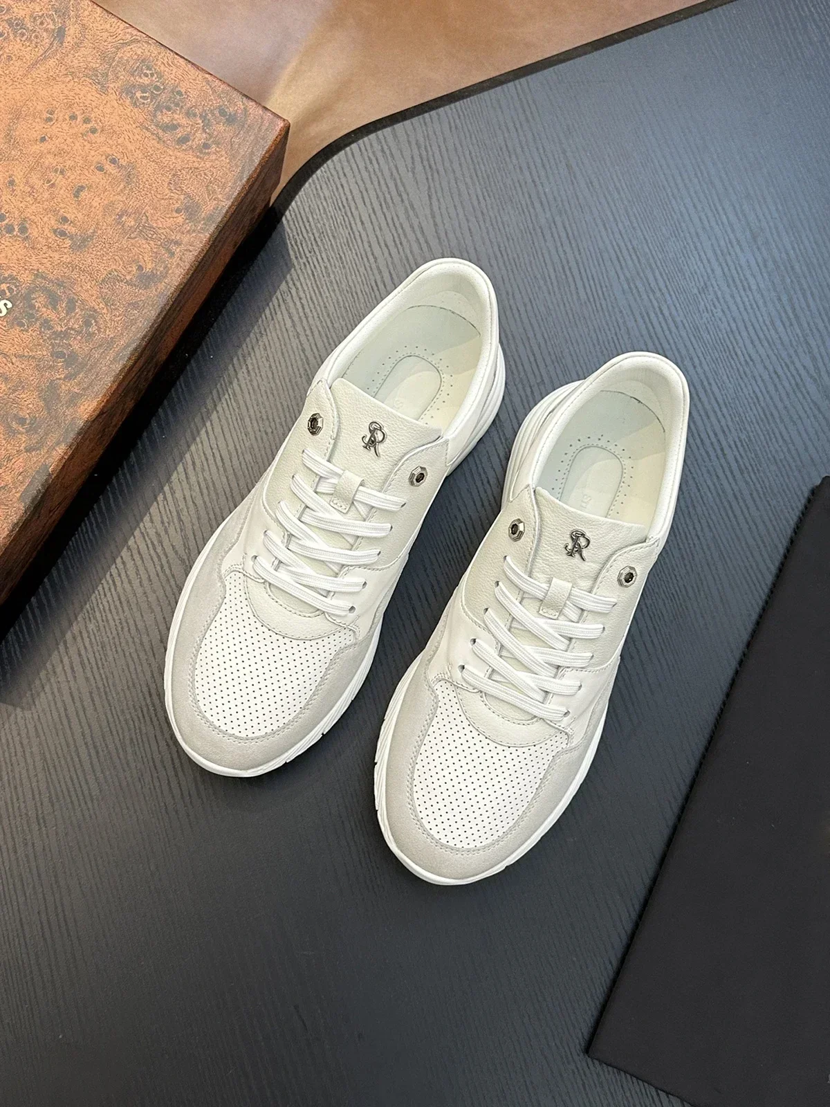 BILLIONAIRE BLSK CPRT Shoes Cowhide 2025 new leather shoes quality business Sports comfortable Men‘s European big size 39-46 3