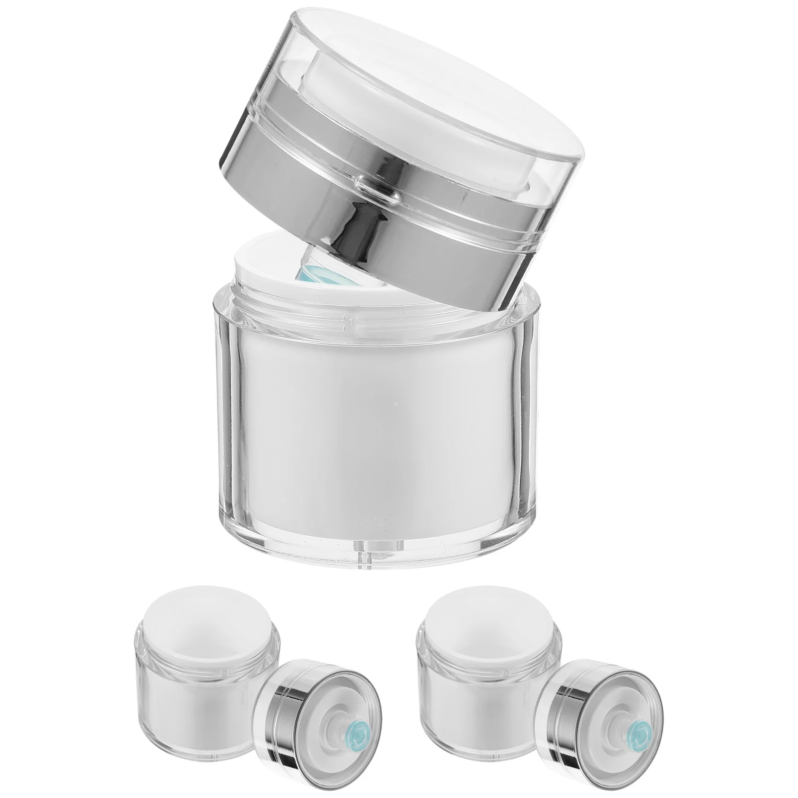 

3 Pcs Airless Jar Press Cream Gas Pump Cosmetics Sub Packing Bottles Skin Care Containers The Pet Miss Products