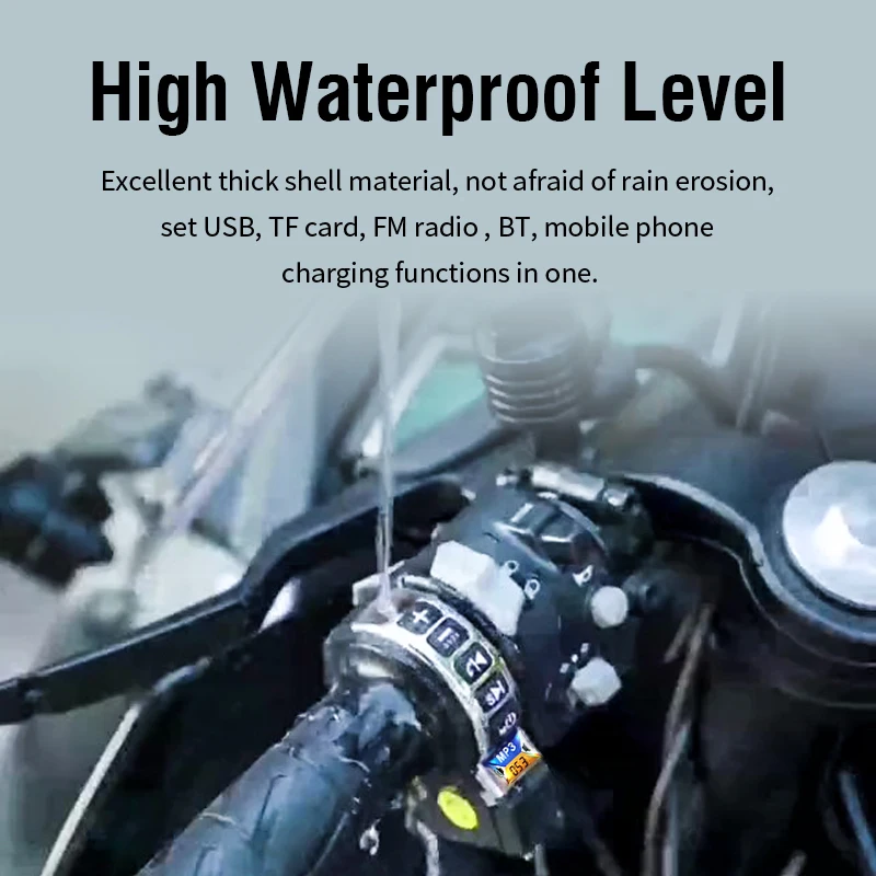 E-bike Motorcycle Handlebar USB Charging Bluetooth Speaker With Switch
