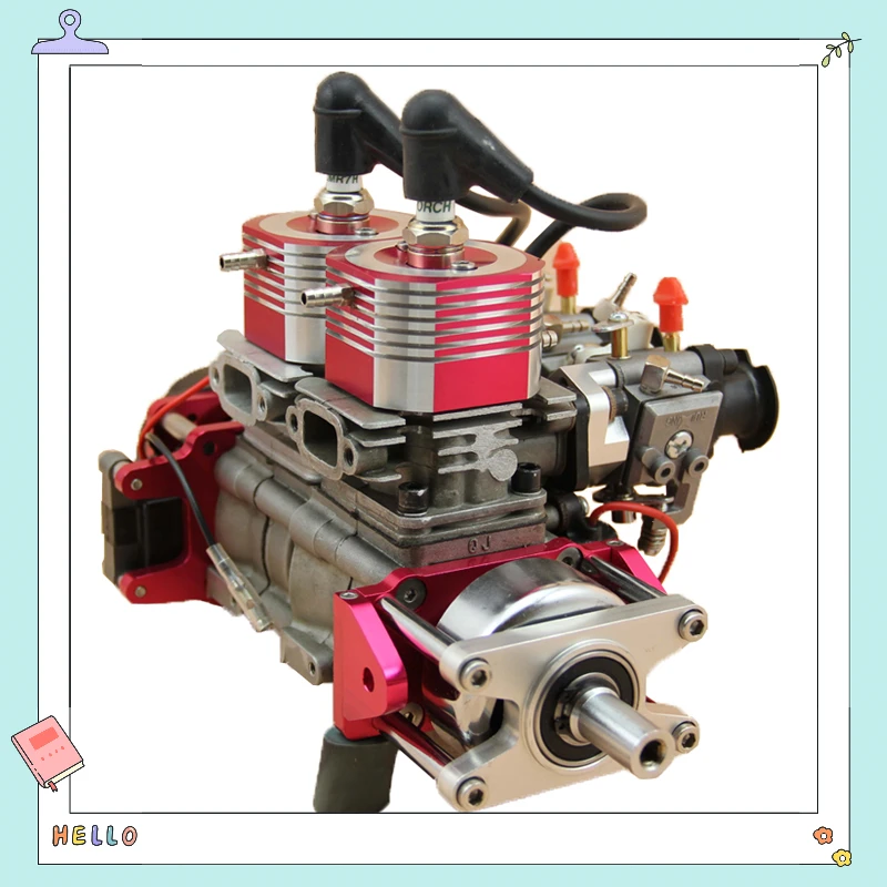 58CC ガソリンエンジンモデル 2E36CM 金属ツインシリンダーロータリー