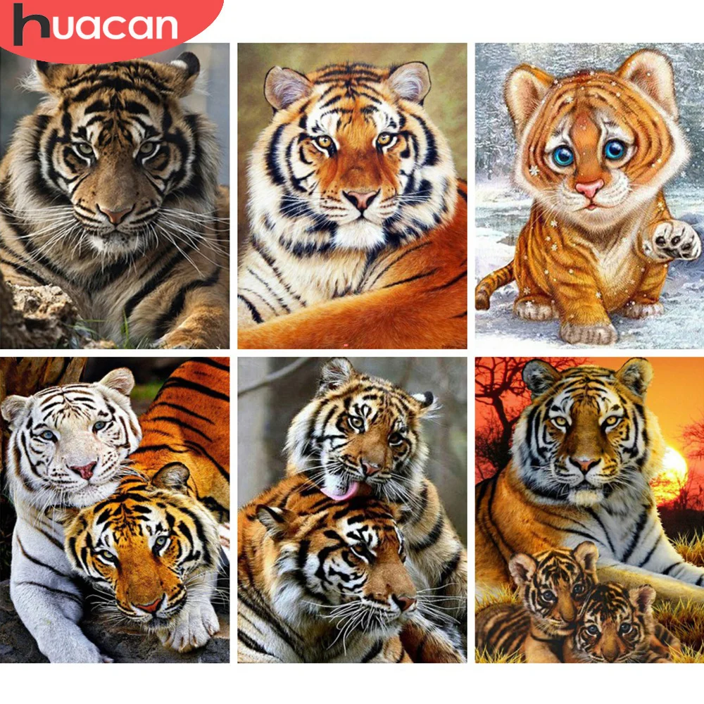 Diamond Embroidery 5D DIY Diamond Painting Tiger Full Square/Round Drill Mosaic Painting Cross Stitch Decoration HUACAN diamond painting diamond painting accessories